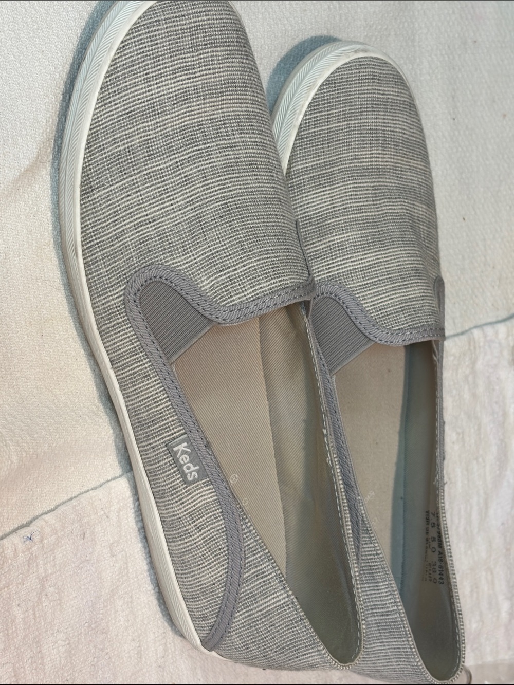 Keds Gray Slip-On Canvas Flats 7.5